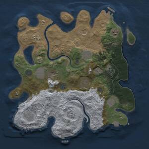 Thumbnail Rust Map: Procedural Map, Size: 3500, Seed: 1598785239, 18 Monuments