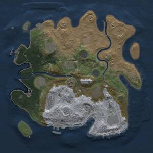Thumbnail Rust Map: Procedural Map, Size: 3500, Seed: 258346, 17 Monuments