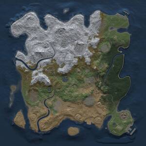 Thumbnail Rust Map: Procedural Map, Size: 3750, Seed: 2015137123, 16 Monuments