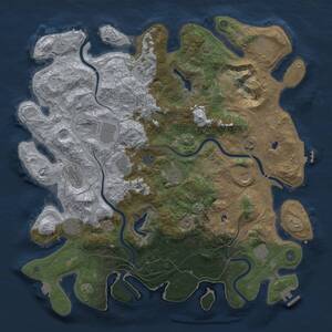 Thumbnail Rust Map: Procedural Map, Size: 4500, Seed: 916802, 19 Monuments