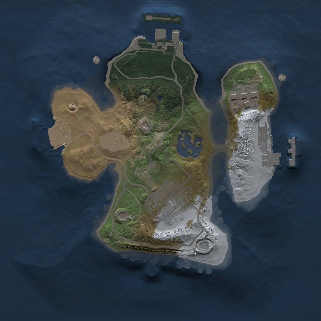 Rust Map: Procedural Map, Size: 1750, Seed: 712372, 8 Monuments