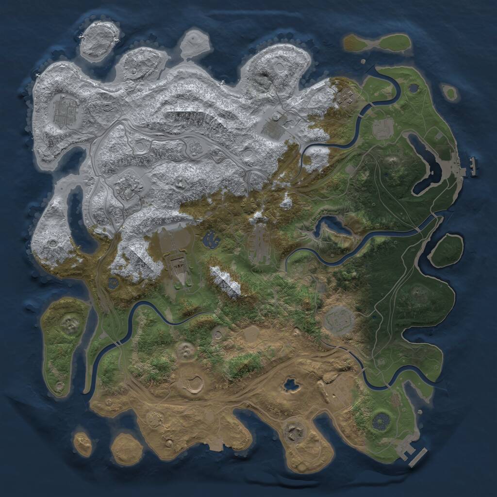 Rust Map: Procedural Map, Size: 4250, Seed: 196648, 17 Monuments