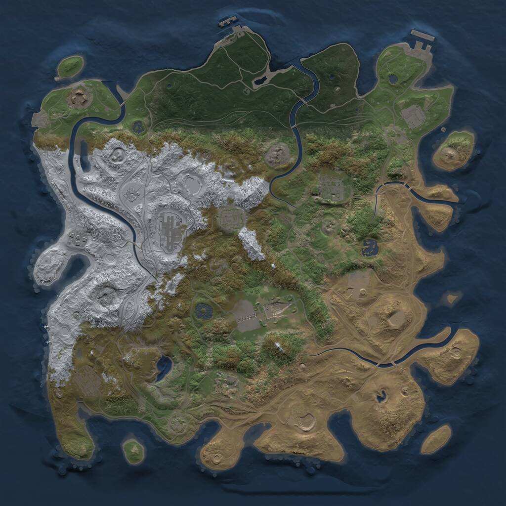 Rust Map: Procedural Map, Size: 4250, Seed: 245402, 17 Monuments
