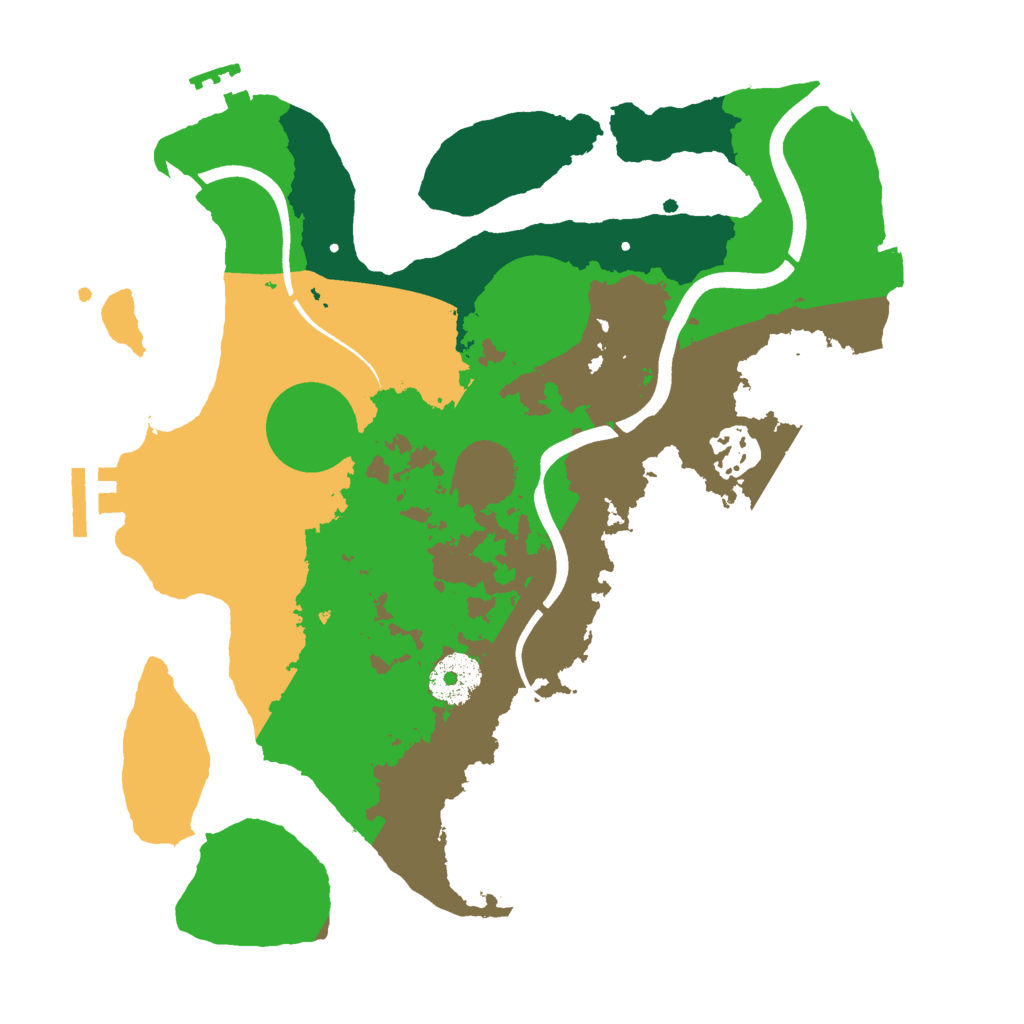 Biome Rust Map: Procedural Map, Size: 3000, Seed: 415288347