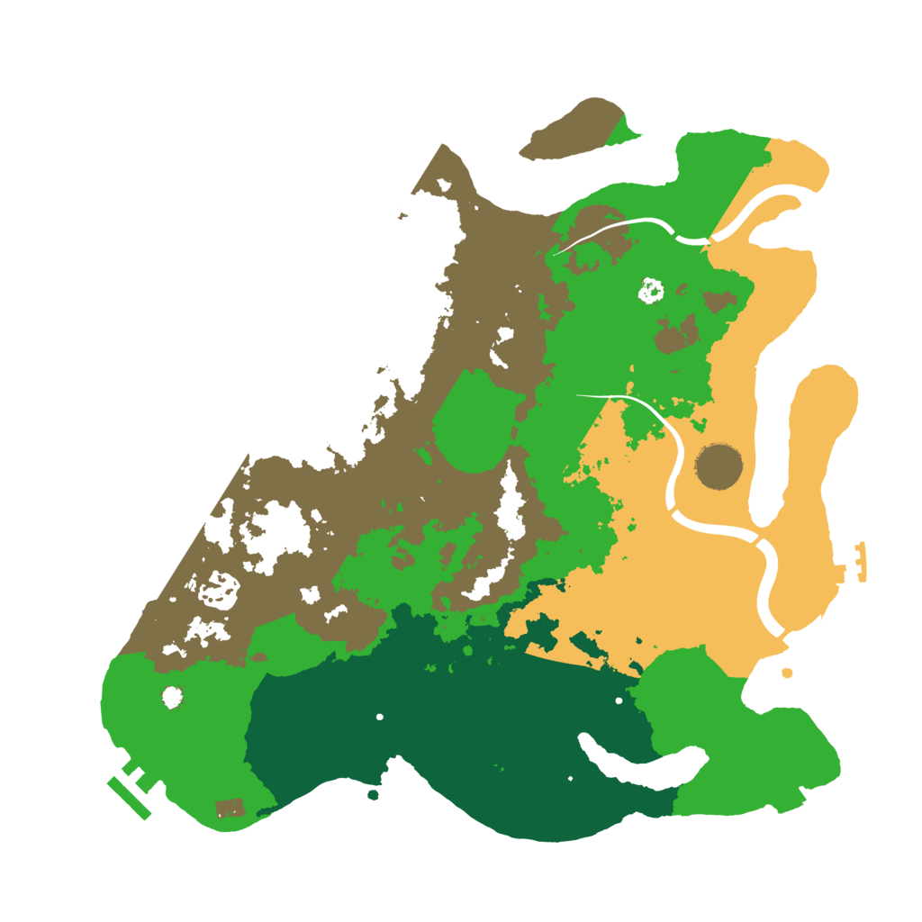 Biome Rust Map: Procedural Map, Size: 3500, Seed: 33983