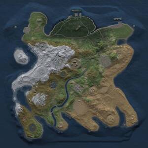Thumbnail Rust Map: Procedural Map, Size: 3000, Seed: 926424, 13 Monuments