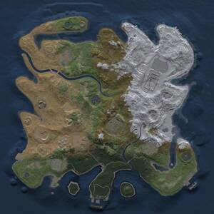 Thumbnail Rust Map: Procedural Map, Size: 3500, Seed: 1771787951, 18 Monuments
