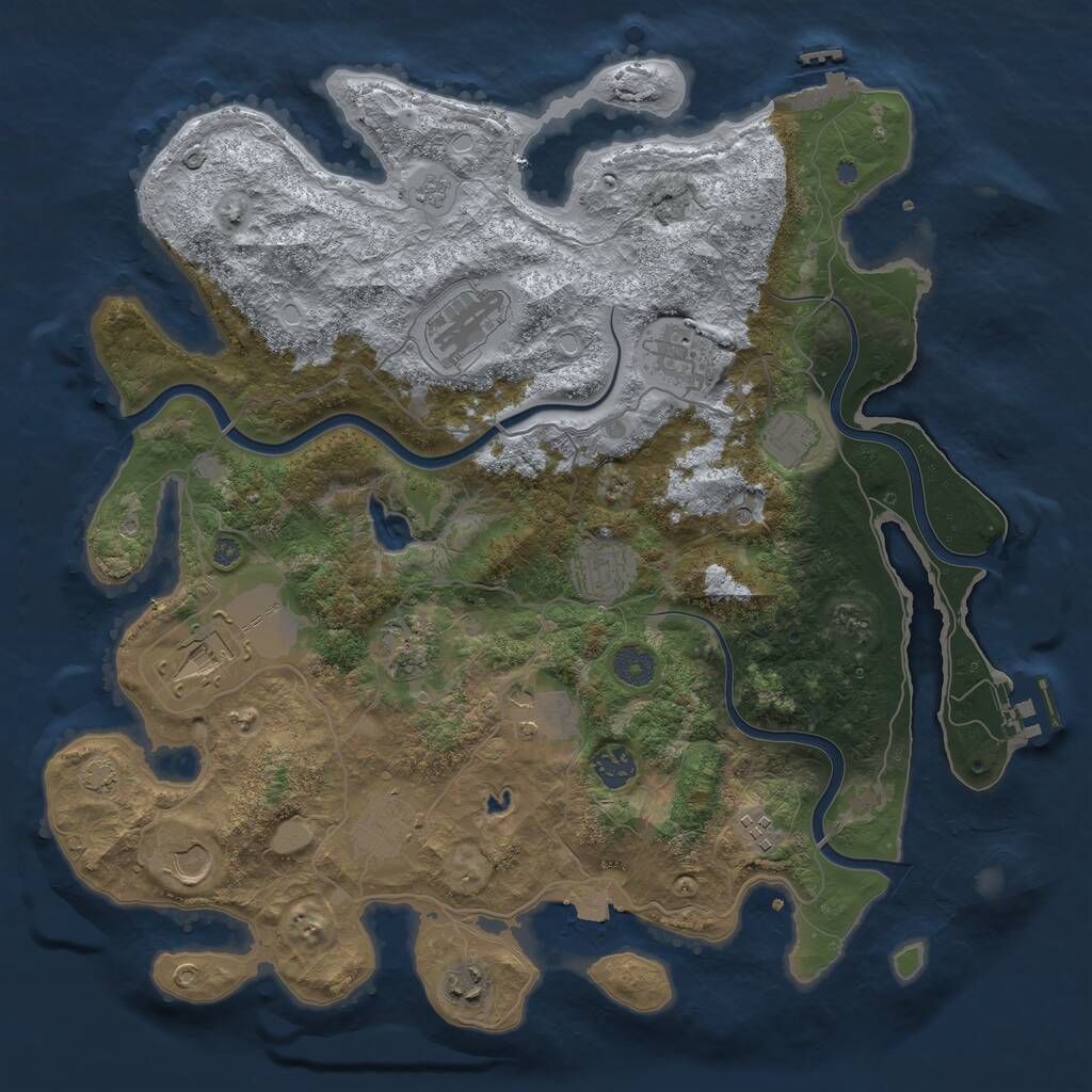 Rust Map: Procedural Map, Size: 4000, Seed: 1898755759, 19 Monuments