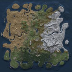 Thumbnail Rust Map: Procedural Map, Size: 5000, Seed: 100547919, 19 Monuments