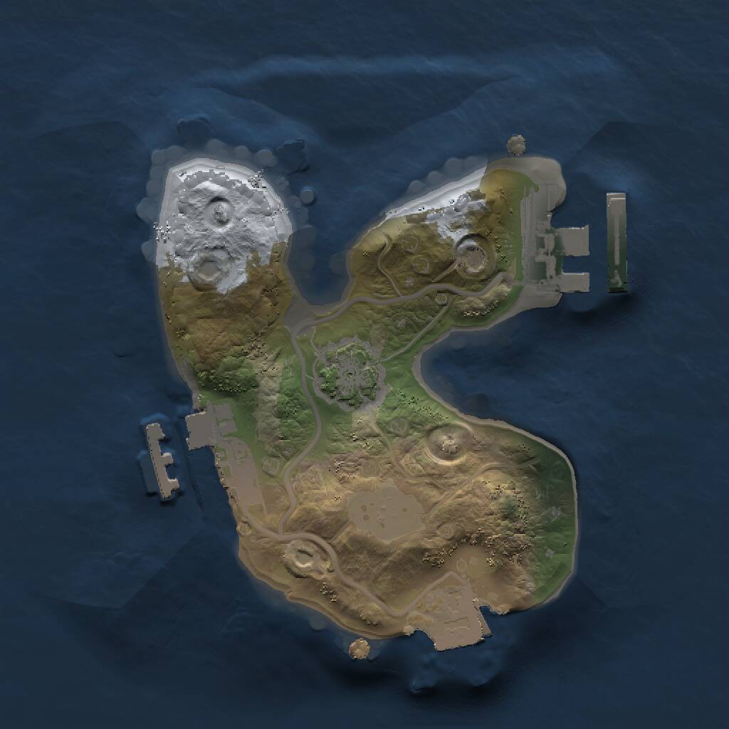Rust Map: Procedural Map, Size: 1500, Seed: 1075356788, 6 Monuments