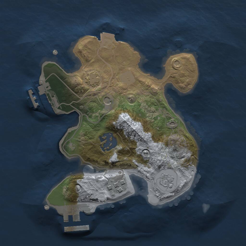 Rust Map: Procedural Map, Size: 2000, Seed: 2102813988, 10 Monuments