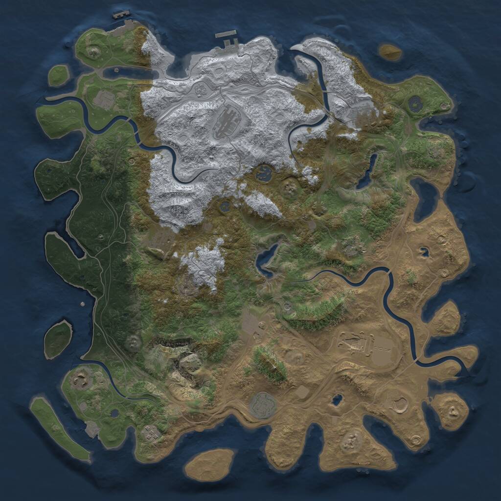 Rust Map: Procedural Map, Size: 4750, Seed: 1973144767, 17 Monuments