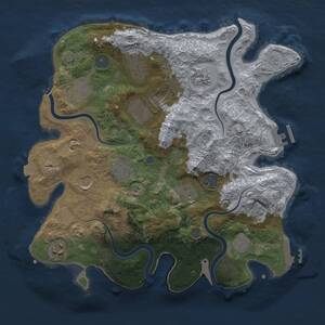 Thumbnail Rust Map: Procedural Map, Size: 3500, Seed: 62340815, 18 Monuments