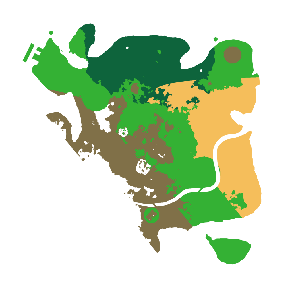 Biome Rust Map: Procedural Map, Size: 3000, Seed: 557239098