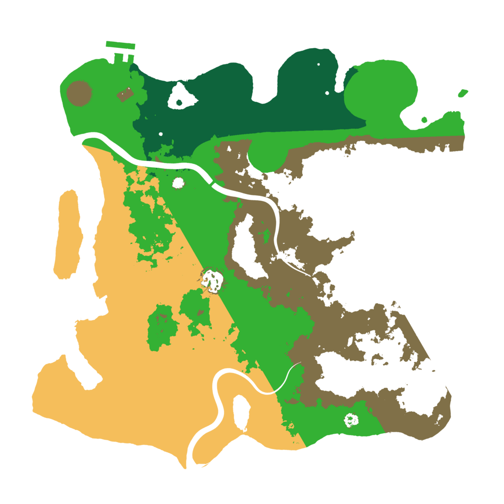 Biome Rust Map: Procedural Map, Size: 3500, Seed: 49380