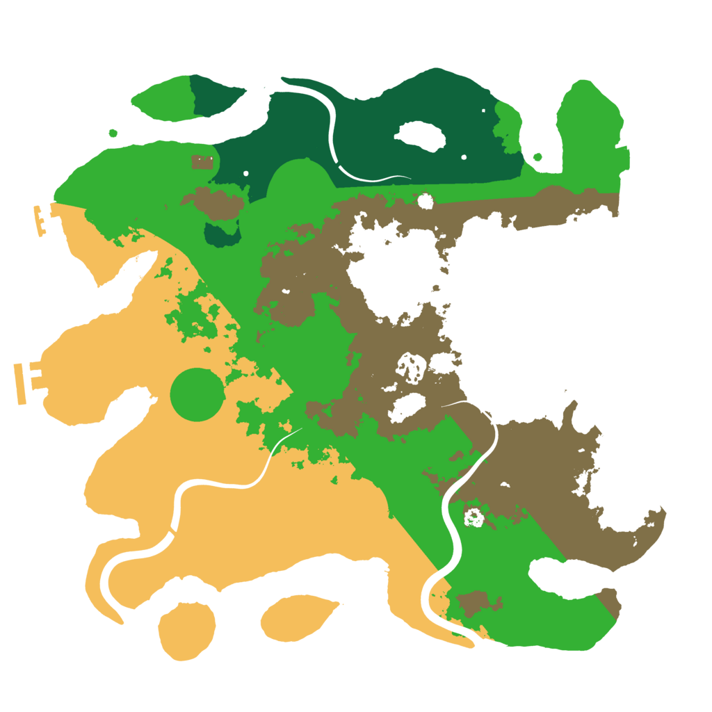 Biome Rust Map: Procedural Map, Size: 3500, Seed: 187371245