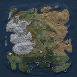 Thumbnail Rust Map: Procedural Map, Size: 4000, Seed: 1658079903, 19 Monuments