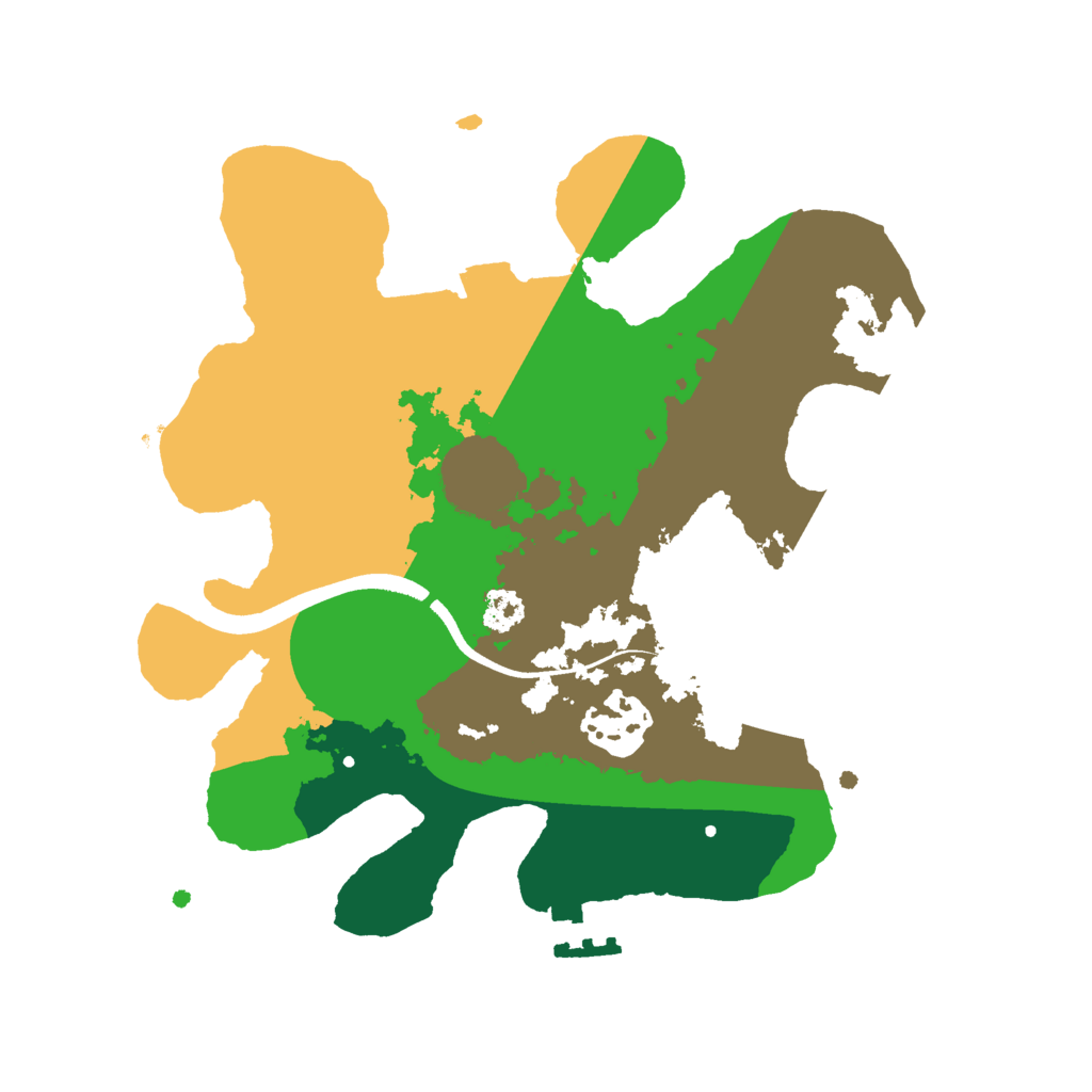 Biome Rust Map: Procedural Map, Size: 2500, Seed: 1055496294