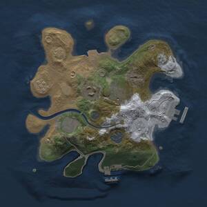 Thumbnail Rust Map: Procedural Map, Size: 2500, Seed: 1055496294, 12 Monuments