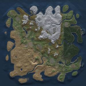Thumbnail Rust Map: Procedural Map, Size: 4500, Seed: 614957, 19 Monuments