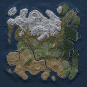 Thumbnail Rust Map: Procedural Map, Size: 3832, Seed: 1234, 19 Monuments