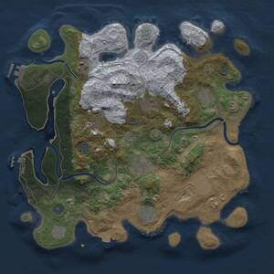 Thumbnail Rust Map: Procedural Map, Size: 3750, Seed: 285587316, 17 Monuments