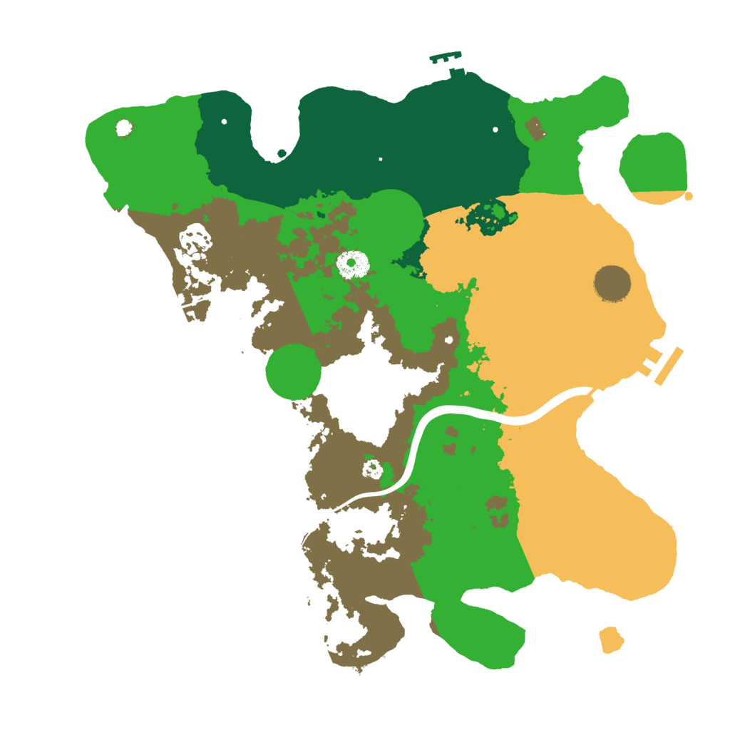 Biome Rust Map: Procedural Map, Size: 3500, Seed: 247042161
