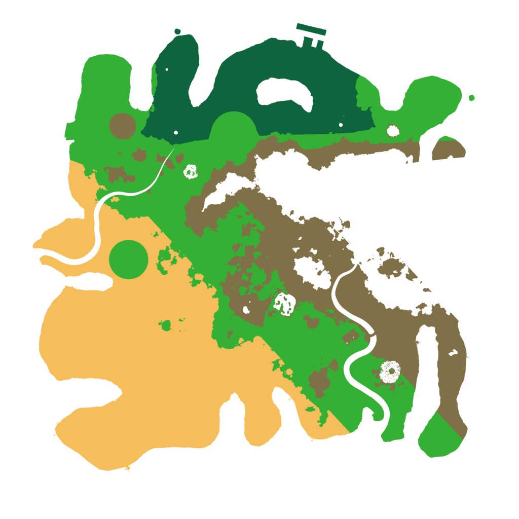 Biome Rust Map: Procedural Map, Size: 3500, Seed: 644187