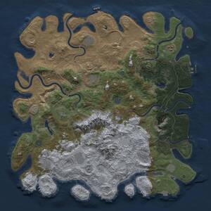 Thumbnail Rust Map: Procedural Map, Size: 5000, Seed: 761935426, 19 Monuments