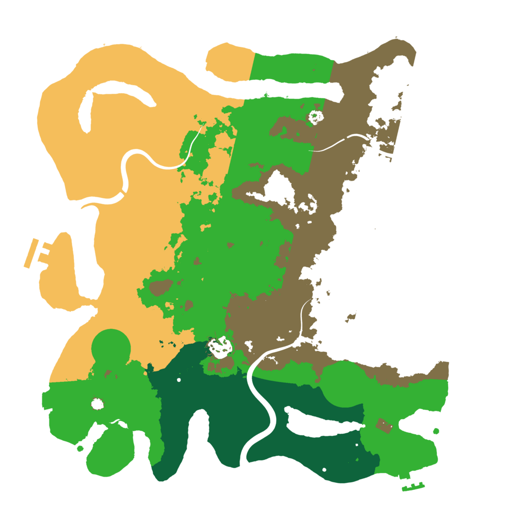 Biome Rust Map: Procedural Map, Size: 3500, Seed: 515259245