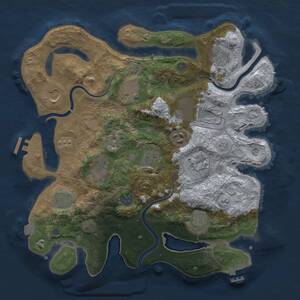 Thumbnail Rust Map: Procedural Map, Size: 3500, Seed: 515259245, 19 Monuments