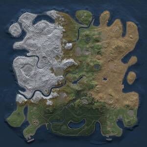 Thumbnail Rust Map: Procedural Map, Size: 4400, Seed: 1438793982, 17 Monuments