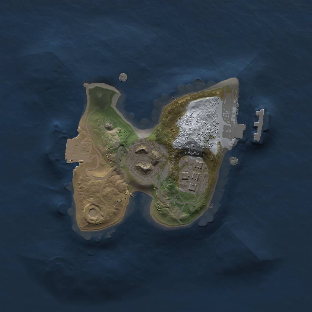 Rust Map: Procedural Map, Size: 1500, Seed: 295929272, 4 Monuments