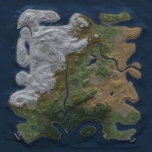 Thumbnail Rust Map: Procedural Map, Size: 4000, Seed: 1083786432, 18 Monuments