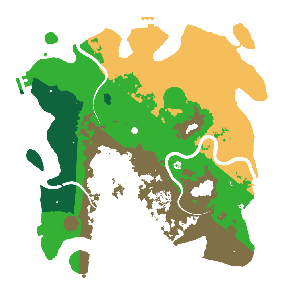 Biome Rust Map: Procedural Map, Size: 3500, Seed: 142753736