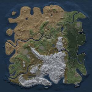 Thumbnail Rust Map: Procedural Map, Size: 4500, Seed: 961168104, 19 Monuments