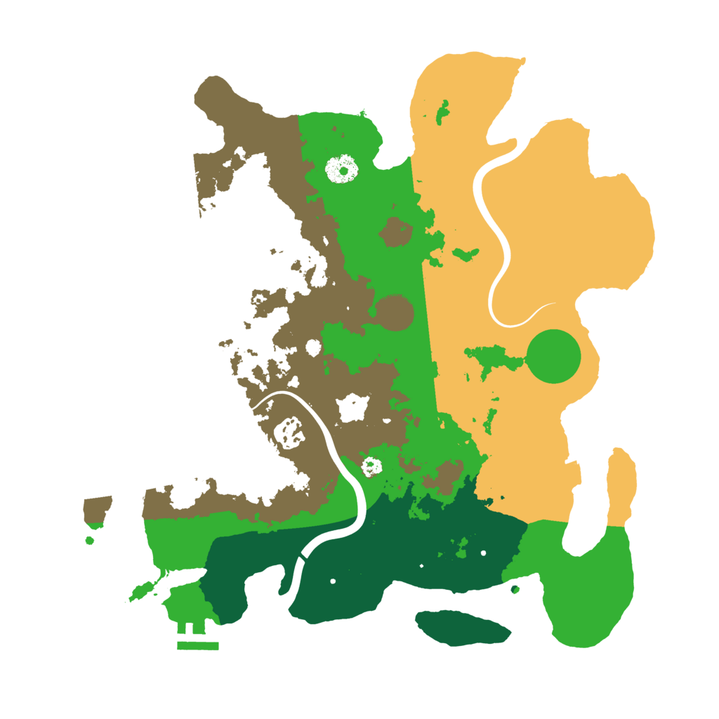 Biome Rust Map: Procedural Map, Size: 3500, Seed: 258347