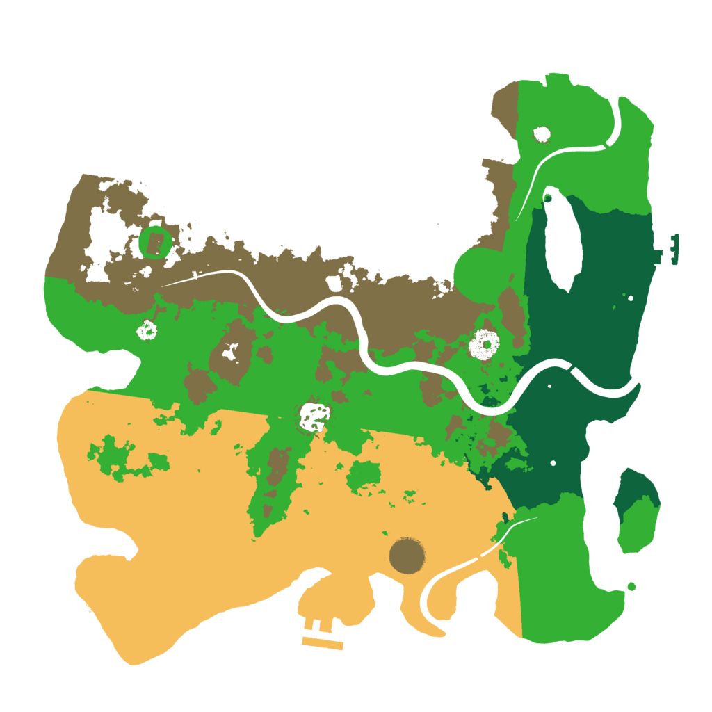 Biome Rust Map: Procedural Map, Size: 3500, Seed: 350167189
