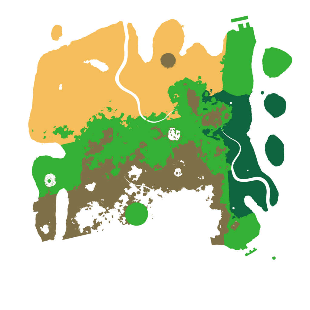 Biome Rust Map: Procedural Map, Size: 3650, Seed: 736667