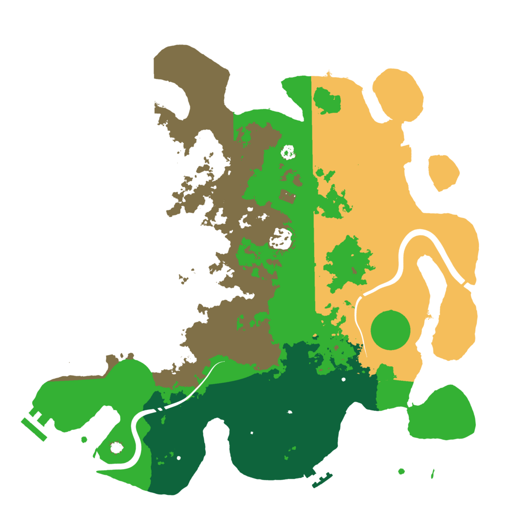 Biome Rust Map: Procedural Map, Size: 3500, Seed: 803898505