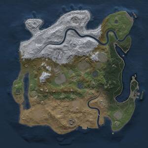 Thumbnail Rust Map: Procedural Map, Size: 3500, Seed: 28348, 15 Monuments