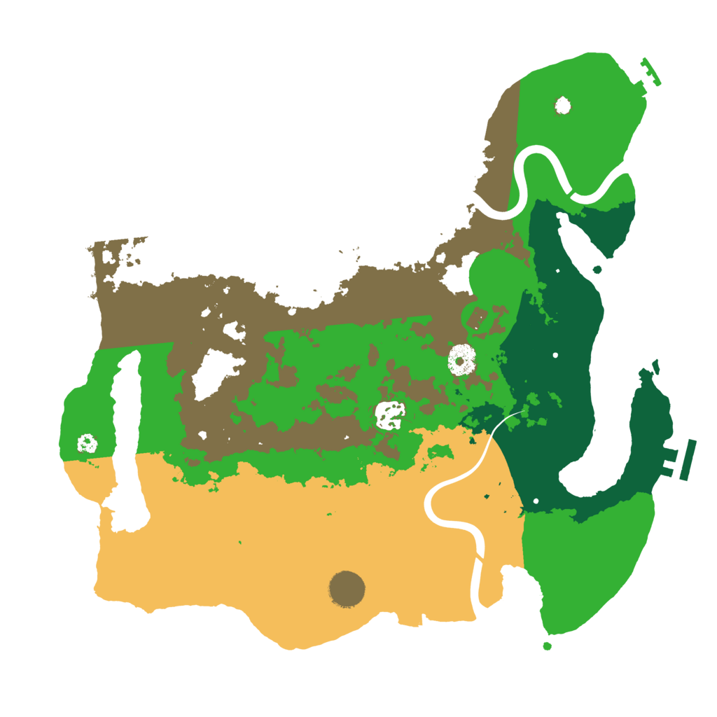 Biome Rust Map: Procedural Map, Size: 3500, Seed: 28348