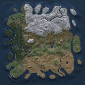 Thumbnail Rust Map: Procedural Map, Size: 4250, Seed: 1166716671, 19 Monuments