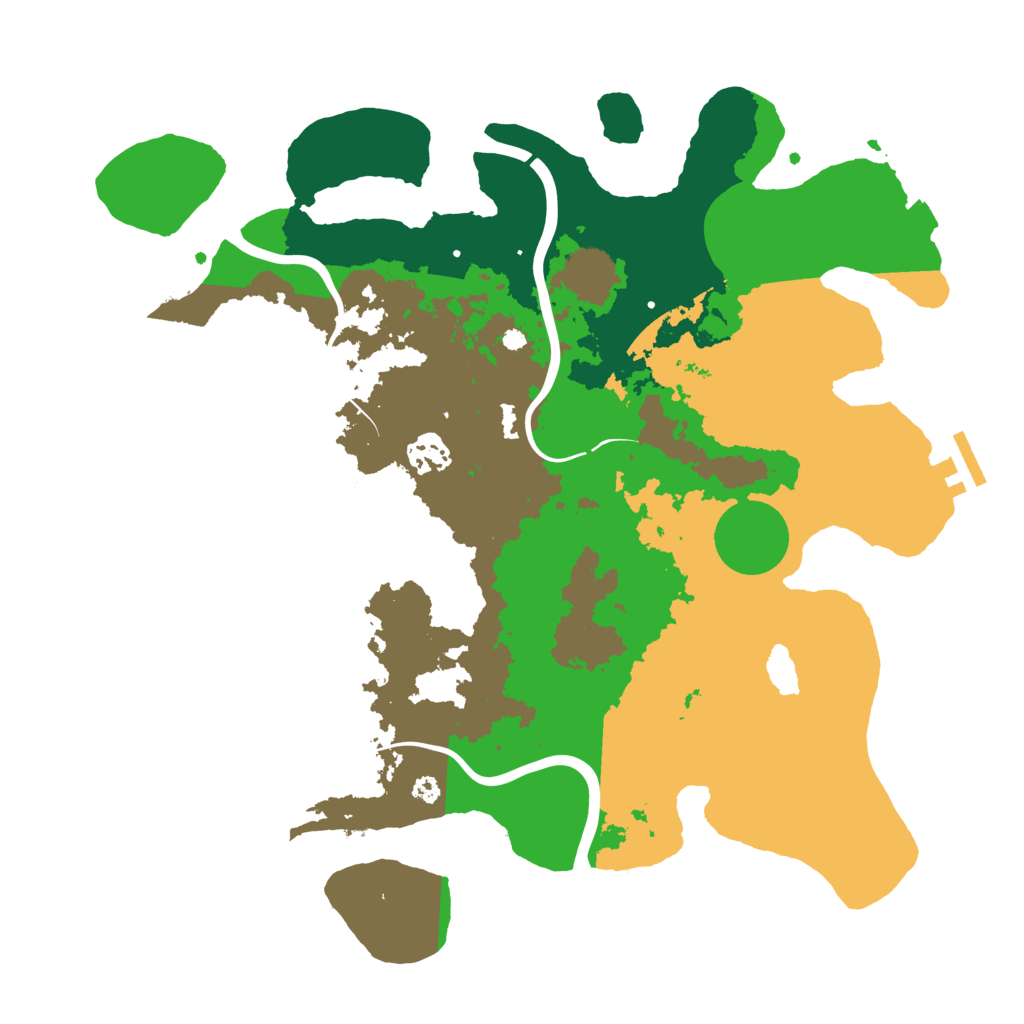Biome Rust Map: Procedural Map, Size: 3650, Seed: 1335416667
