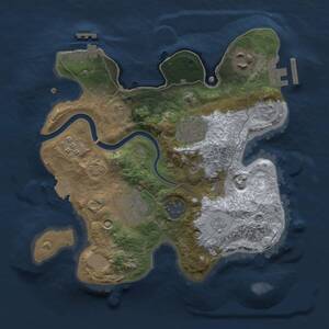 Thumbnail Rust Map: Procedural Map, Size: 2500, Seed: 1359267264, 13 Monuments