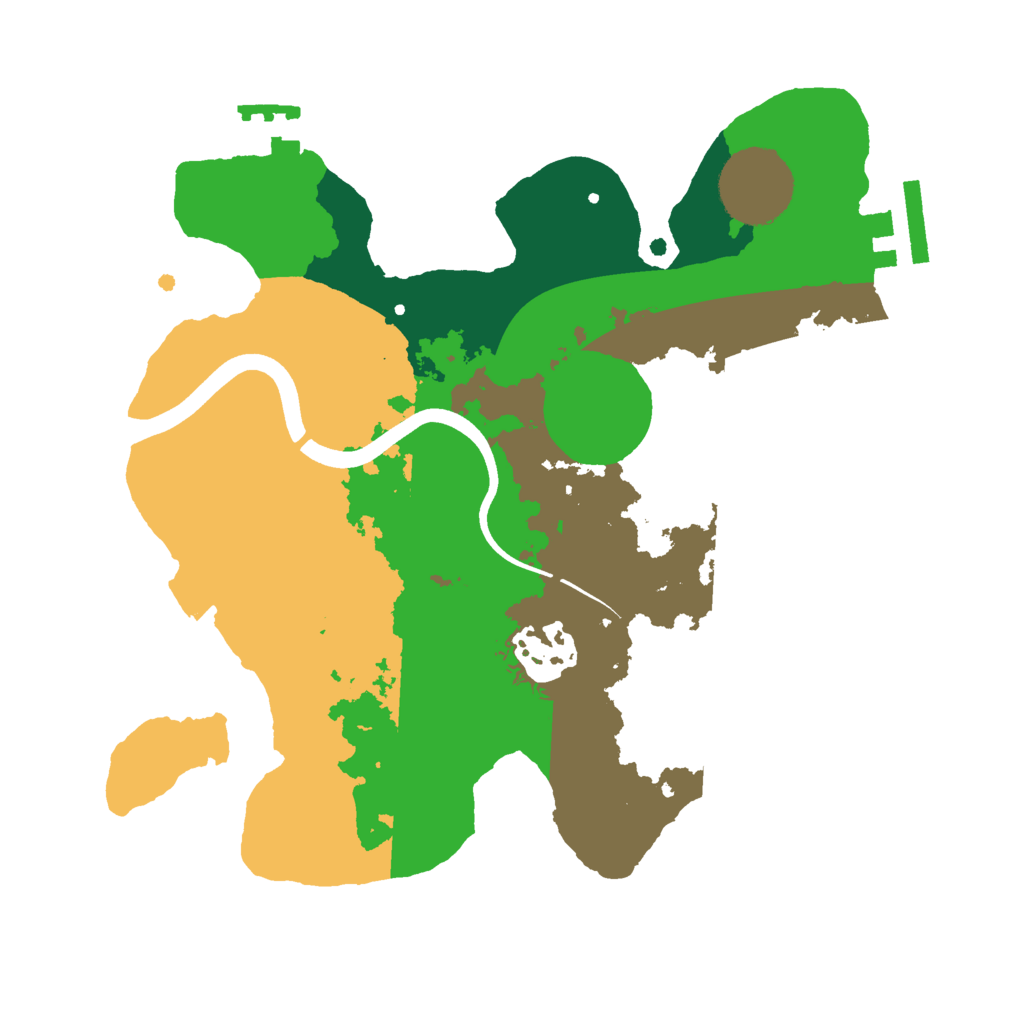 Biome Rust Map: Procedural Map, Size: 2500, Seed: 1359267264