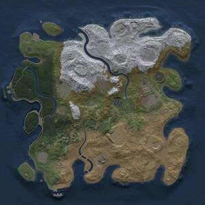 Thumbnail Rust Map: Procedural Map, Size: 3615, Seed: 1, 15 Monuments