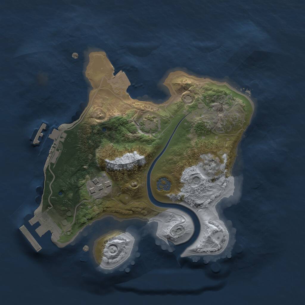 Rust Map: Procedural Map, Size: 2047, Seed: 481981, 7 Monuments