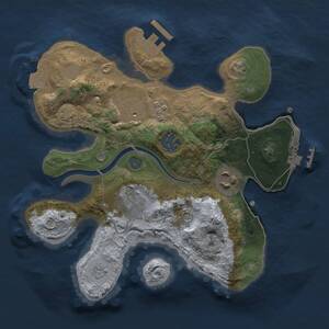 Thumbnail Rust Map: Procedural Map, Size: 2500, Seed: 54023, 11 Monuments