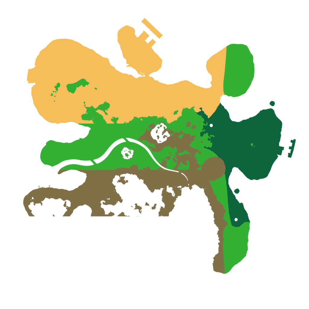Biome Rust Map: Procedural Map, Size: 2500, Seed: 54023